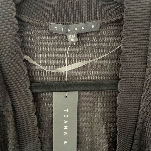 Tiana B. Cropped cardigan NWT size medium black - Picture 3 of 5